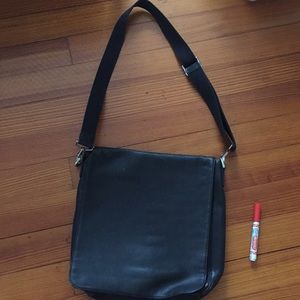 Coach crossbody bag. Black leather